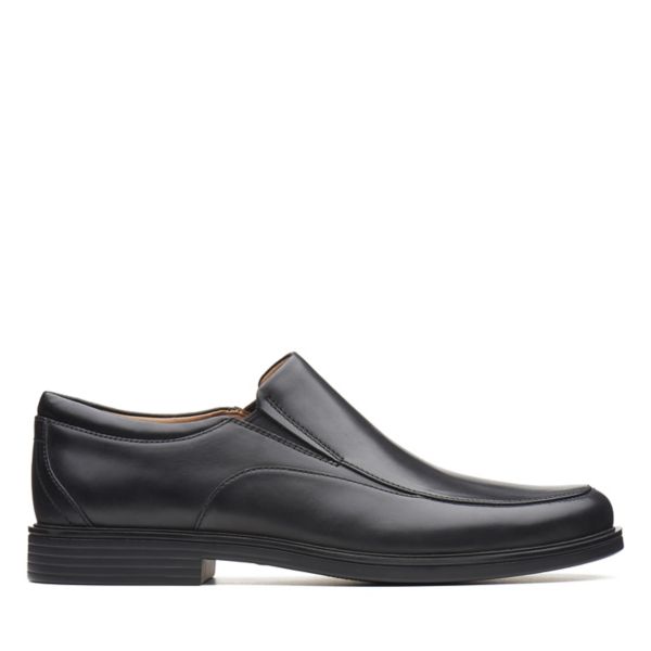 Clarks Mens Un Aldric Walk Wide Fit Shoes Black | CA-3789240